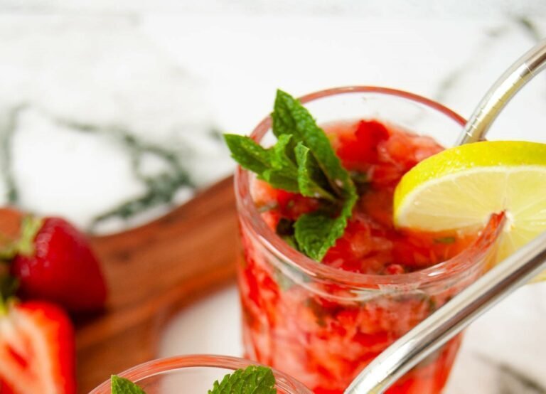 Mojito de fresa y sandía